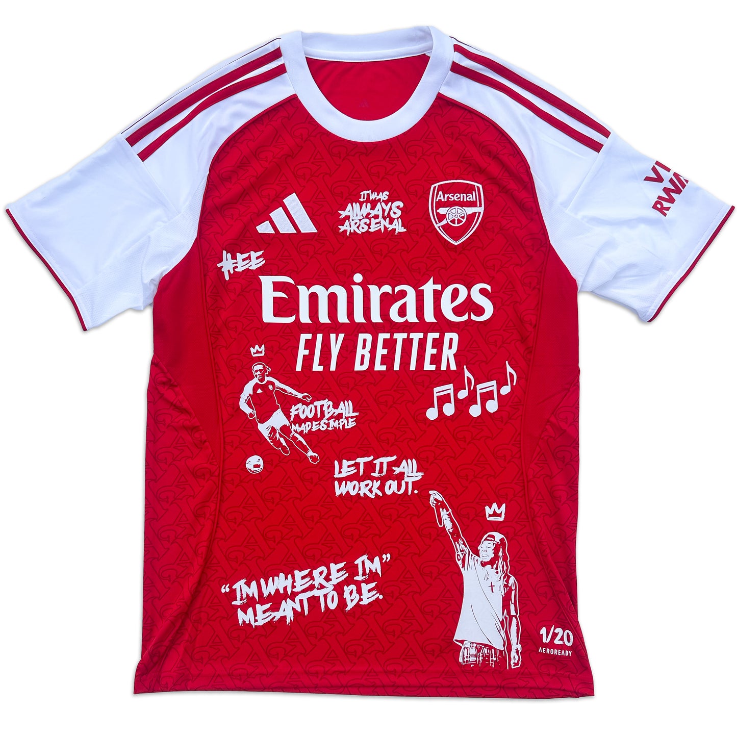 1/20 LIMITED CUSTOM EZE X LIL WAYNE ARSENAL SHIRT