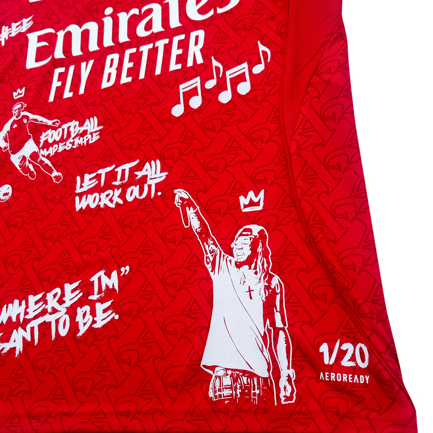 1/20 LIMITED CUSTOM EZE X LIL WAYNE ARSENAL SHIRT